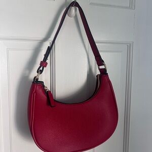 Red Shoulder Purse with Adjustable Strap